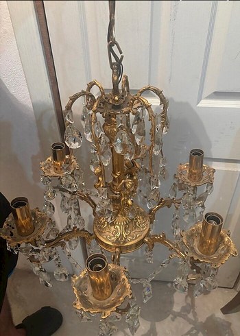 Altın Renkli Kristal Duvar Lambası - Görsel 2