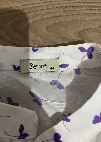 Diğer Pamuklu Mor Desenli Gömlek