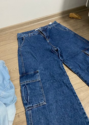 Addax Kadın Koyu Mavi Geniş Kesim Denim Jean