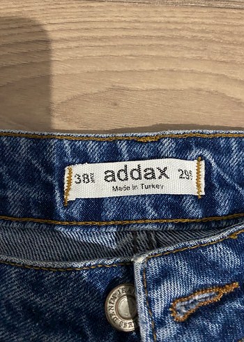 38 Beden Kadın Koyu Mavi Geniş Kesim Denim Jean