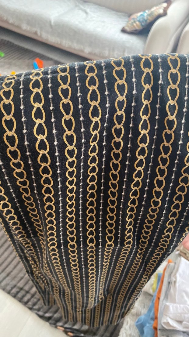 Zincir Detaylı  Desenli Kadın Kumaş Pantolon - Görsel 5