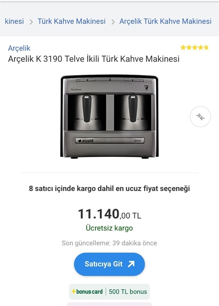 Arçelik telle kahve makinası - Görsel 4