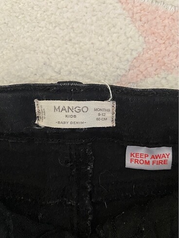9-12 Ay Beden Mango siyah kot pantolon