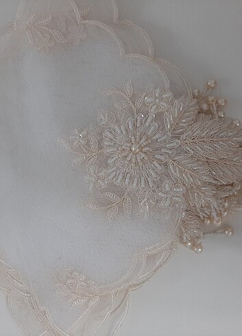 Fransız boncuk güpür set - Görsel 6