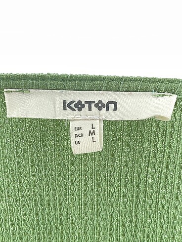 l Beden yeşil Renk Koton Bluz %70 İndirimli.