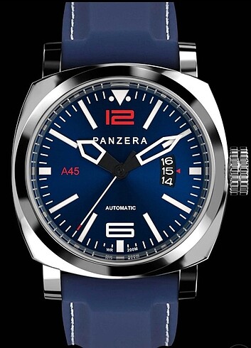 PANZERA AQUAMARİNE AUTOMATIC SAPPHIRE CRYSTAL ERKEK SAATİ 