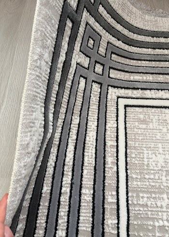 Modern Klasik Gri Desensiz Halı - Görsel 4