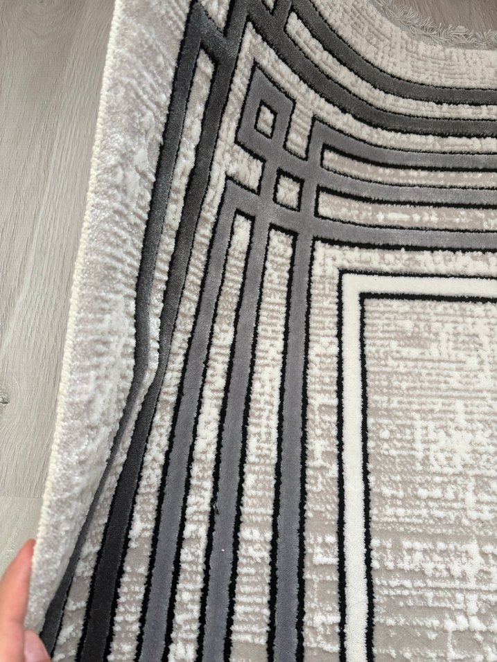 Modern Klasik Gri Desensiz Halı - Görsel 4