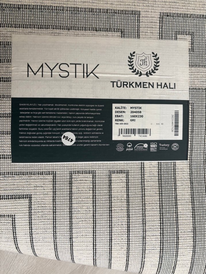 Modern Klasik Gri Desensiz Halı - Görsel 5