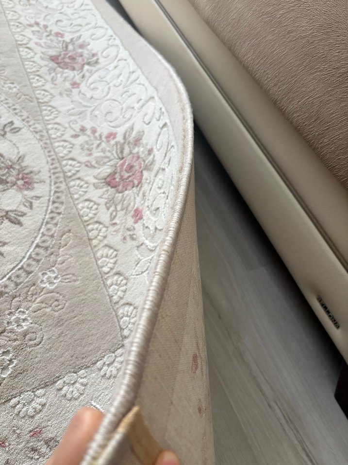 İşlemeli Beyaz Klasik Halı - Görsel 5