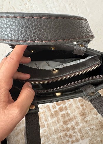 Armine Baskılı Deri Kadın Çanta - Görsel 5