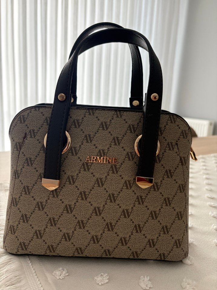 Armine Baskılı Deri Kadın Çanta - Görsel 2