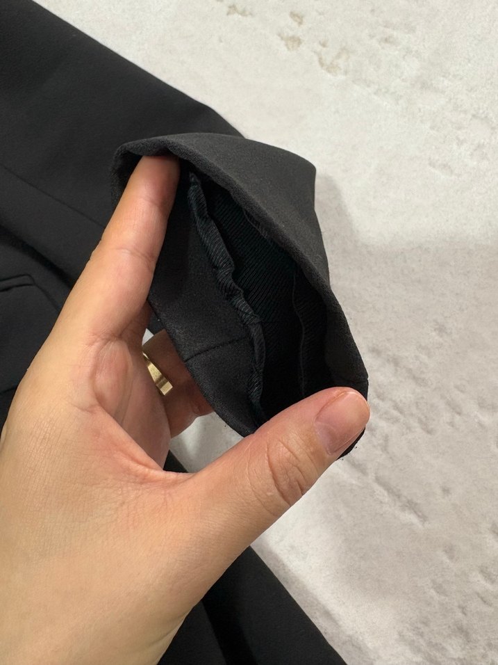 Düğmeli Siyah Midi Kadın Blazer Ceket - Görsel 4