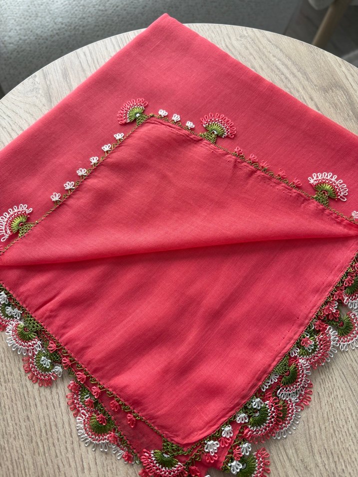 İğne Oyası Çeyizlik Başörtüsü - Görsel 2