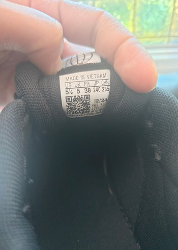 38 Beden siyah Renk Adidas spor ayakkabı