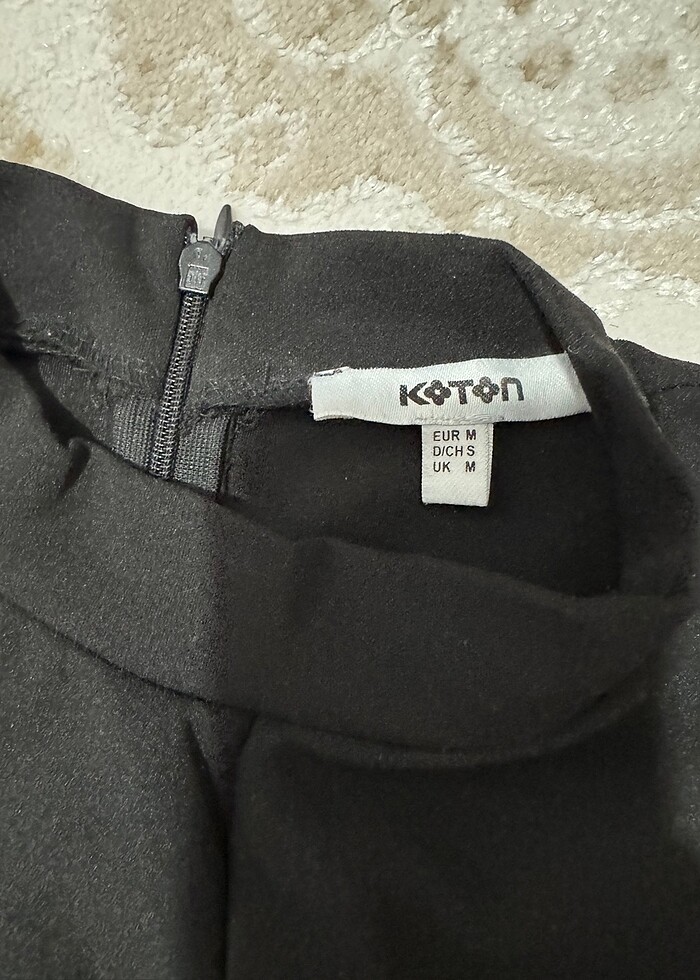 Siyah koton renk bluz - Görsel 2