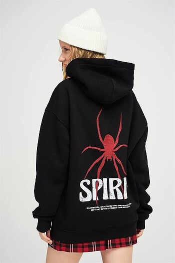 Örümcekli SPIRIT oversize Sweatshirt