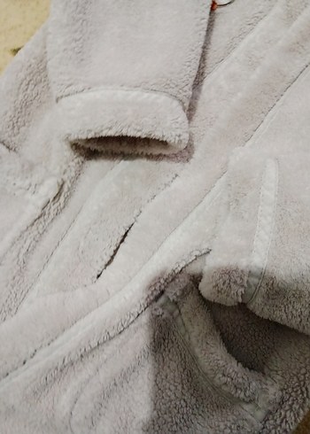 erkek kız Çocuk Beyaz Nakışlı Bornoz - Görsel 3