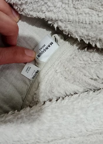 erkek kız Çocuk Beyaz Nakışlı Bornoz - Görsel 4