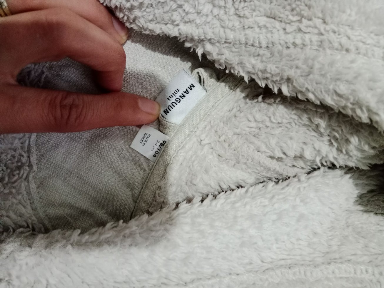 erkek kız Çocuk Beyaz Nakışlı Bornoz - Görsel 4