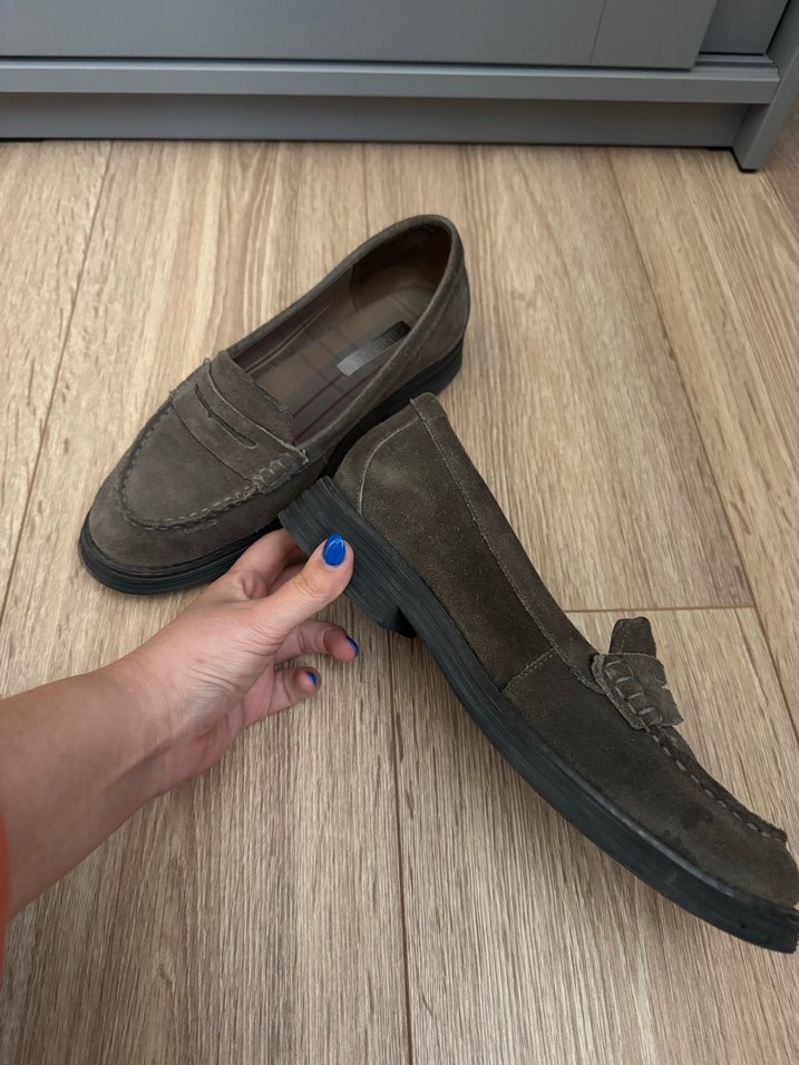 Nine West Markalı, Kahverengi Süet Loafer - Görsel 5