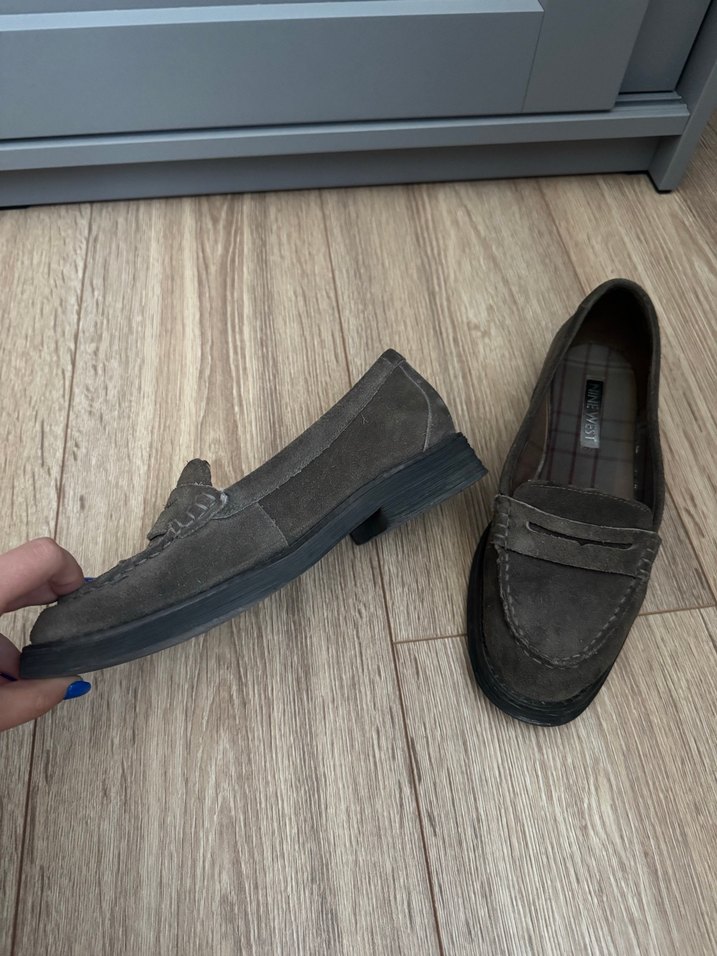 Nine West Markalı, Kahverengi Süet Loafer - Görsel 4