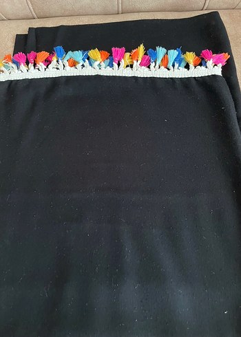 Diğer Püsküllü Çok Renkli Bohem Kadın Şal