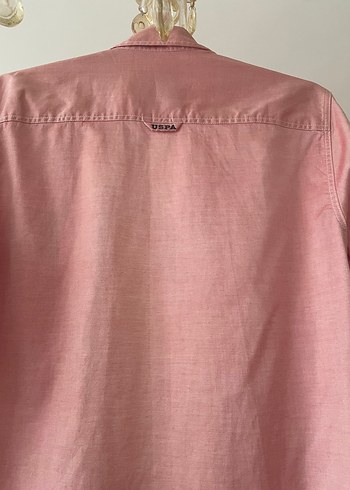 Diğer Düğmeli Pembe Erkek Keten Gömlek