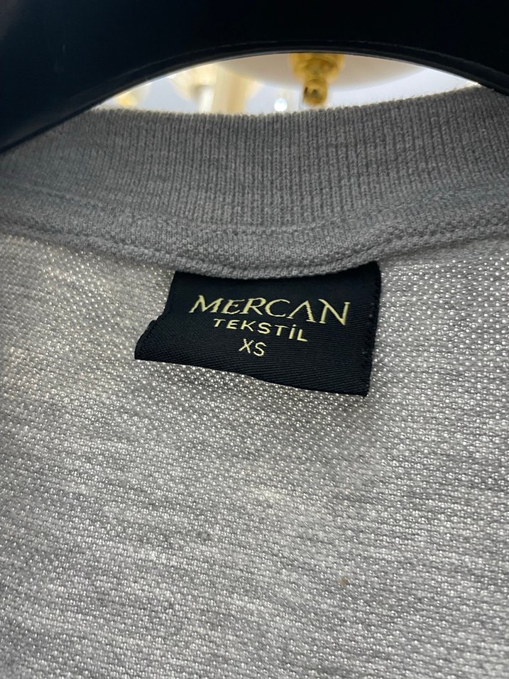 Gri Düğmeli Erkek Polo T-shirt - Görsel 2