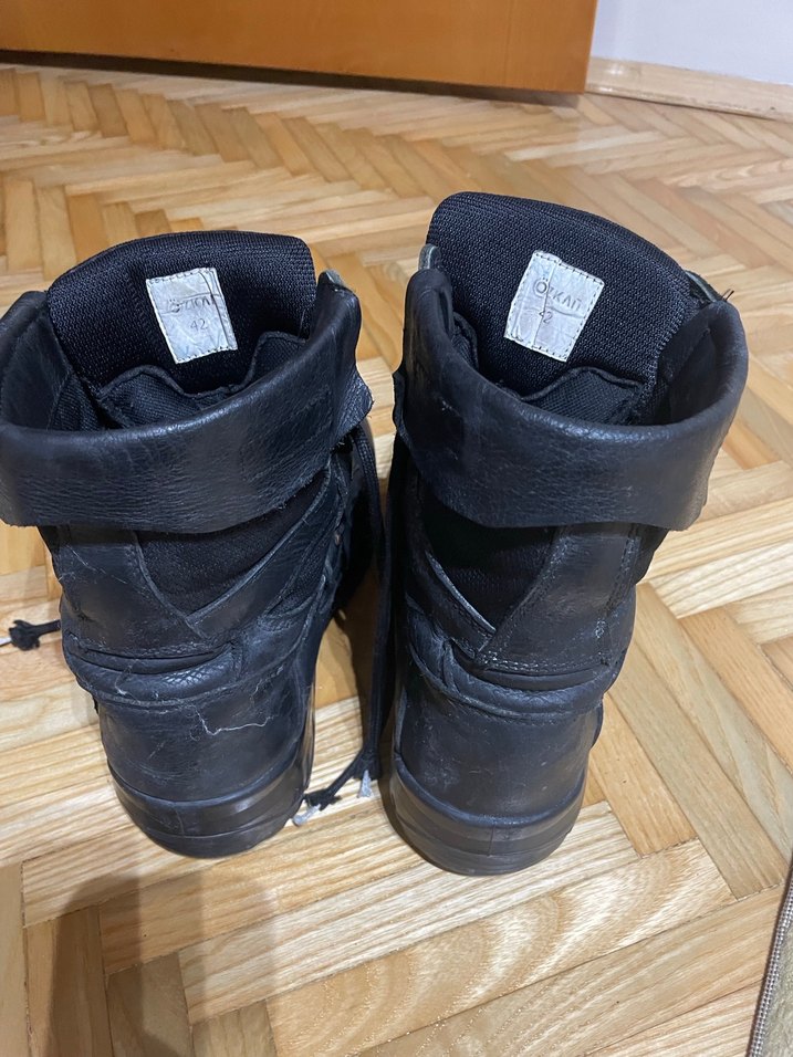 Siyah Erkek Kauçuk Goth Botlar - Görsel 3