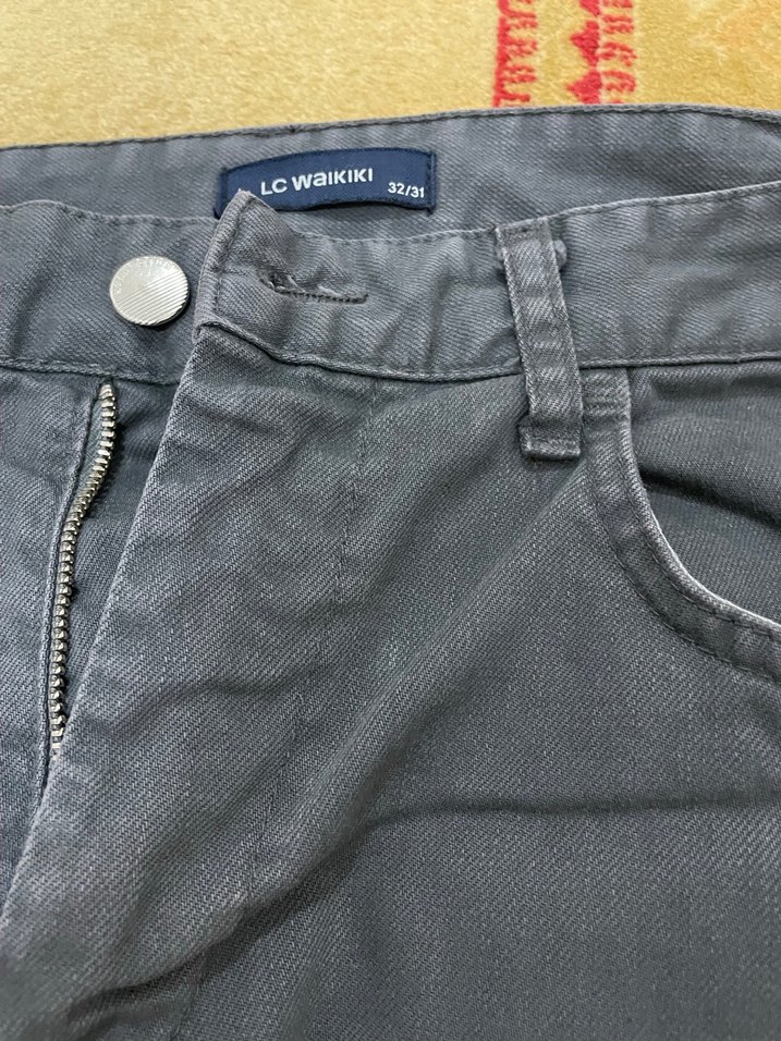 Gri Erkek Denim Pantolon - Regular Fit - Görsel 2