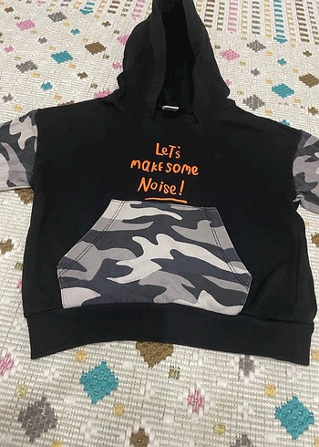 Kamuflaj Desenli Kapüşonlu Bebek Takımı - Görsel 2