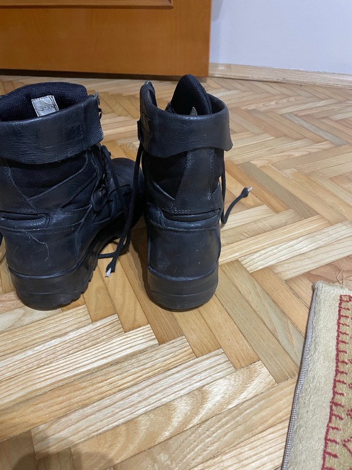 Siyah Bağcıklı Erkek Goth Botları - Görsel 4