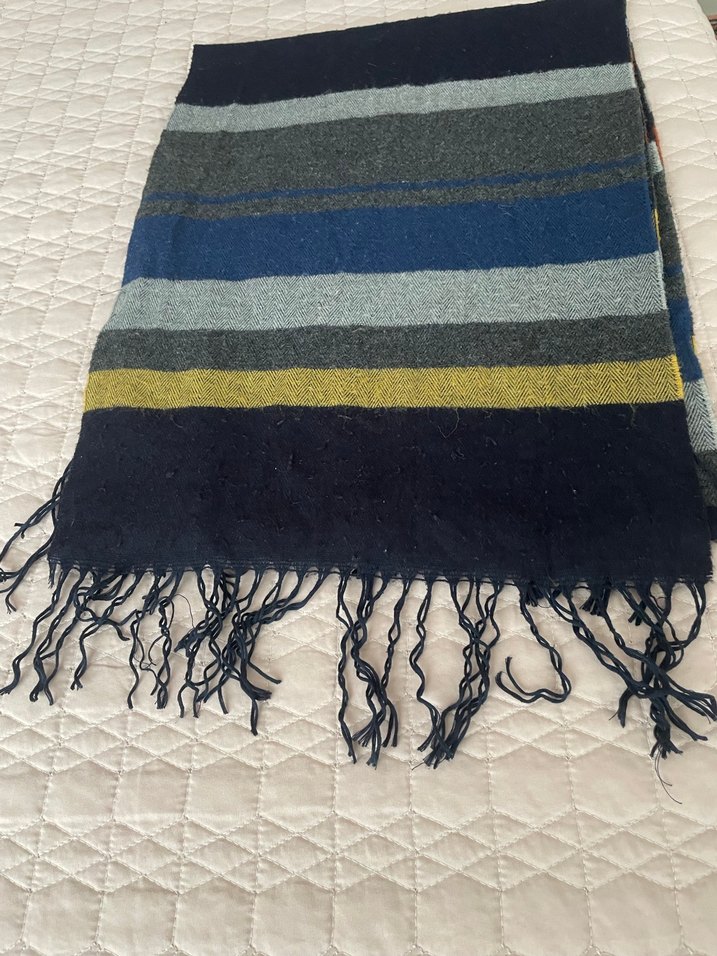 Çok Renkli Çizgili Erkek Bohem Atkı - Görsel 3