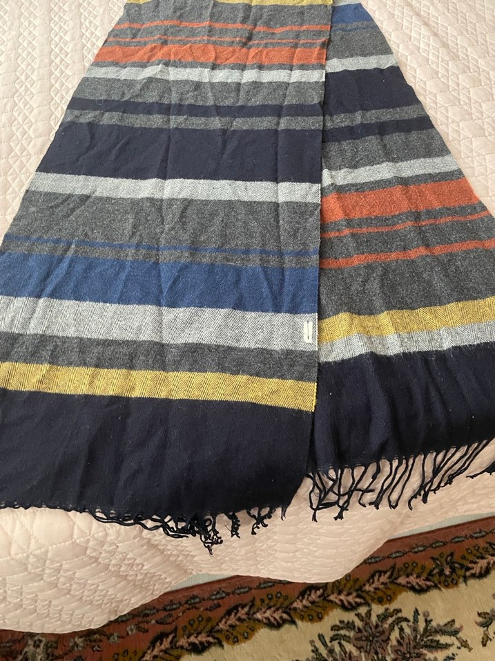 Çok Renkli Çizgili Erkek Bohem Atkı - Görsel 4