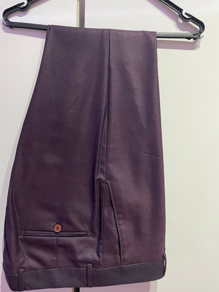 Bordo Uzun Kollu Erkek Takım Ceketi - Görsel 2