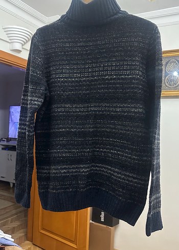 Defacto Antrasit Melanj Turtleneck Triko Kazak