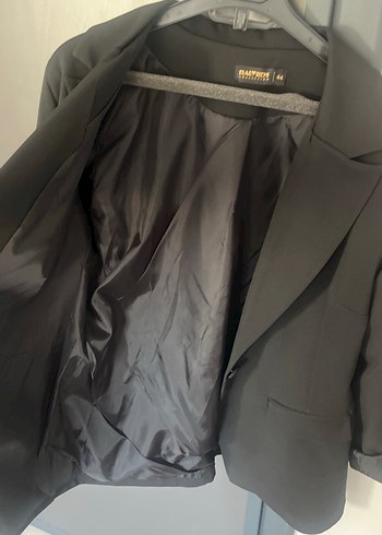 Diğer Düğmeli Siyah Kadın Blazer Ceket