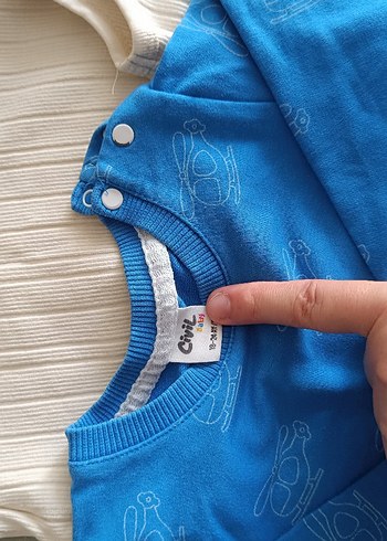 12-18 Ay Beden mavi Renk Erkek Çocuk 3 adet kiyafet