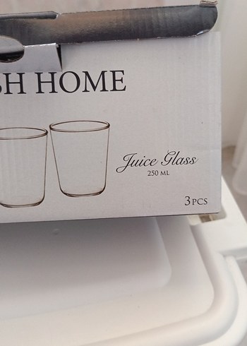 Beden beyaz Renk English Home 3'lü 250 ml Meşrubat Bardağı