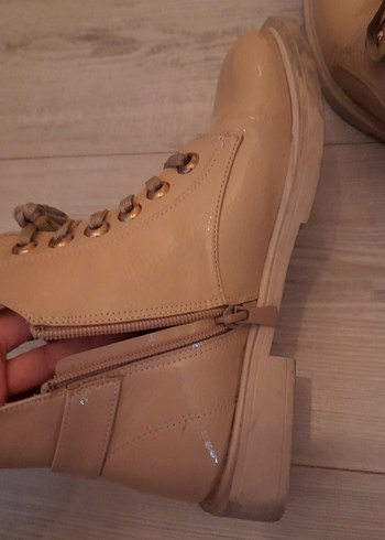 37 Beden ten rengi Renk Bej Rugan Kadın Bot Stiletto Topuklu