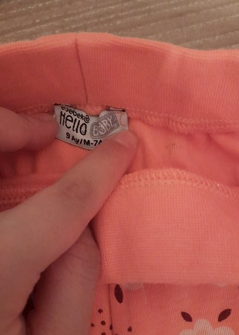 HelloBaby Kız Çocuk Turuncu Çiçekli Rahat Tayt