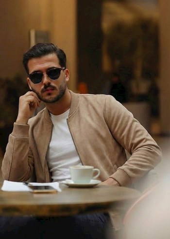 Erkek Scuba Süet Kumaş Bomber Hırka 3 Renk - Görsel 9