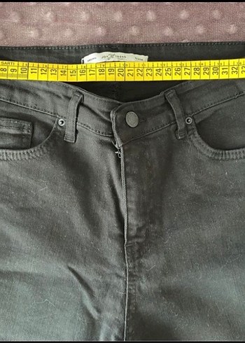 xs Beden siyah Renk Püsküllü Siyah Kadın Kot Pantolon