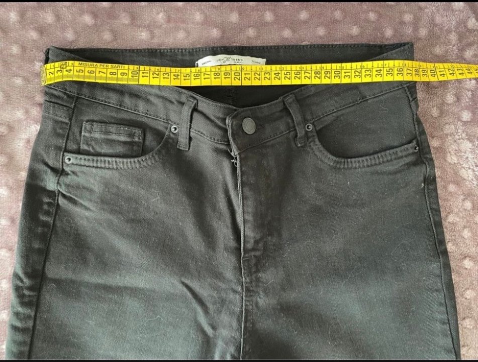 Püsküllü Siyah  Kadın Kot Pantolon - Görsel 3