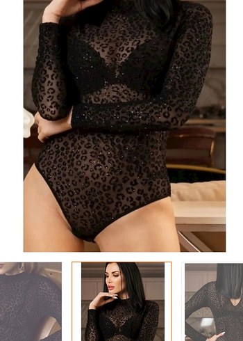 Leopar Desenli Bodysuit - Görsel 2