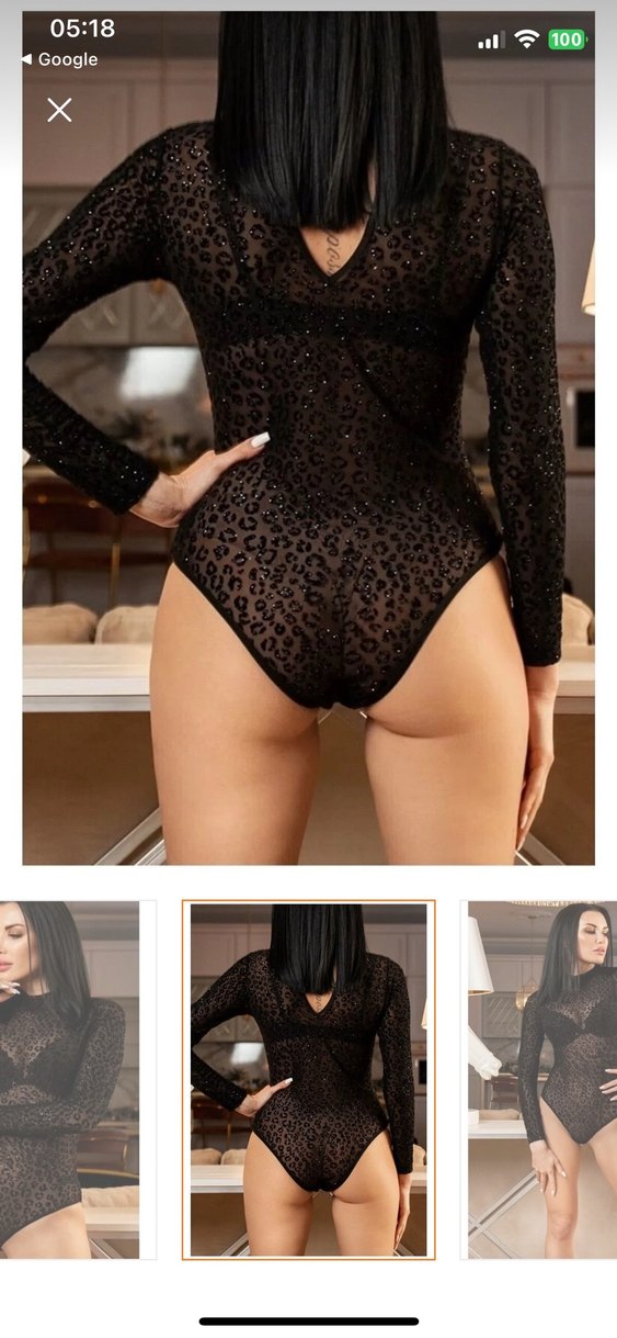 Leopar Desenli Bodysuit - Görsel 3