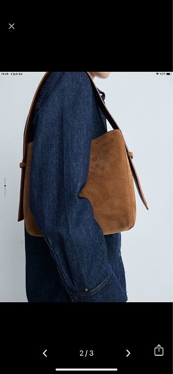 Mango mango süet shopper çanta