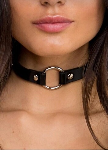 CHOKER KOLYE DERİ HALKALİ