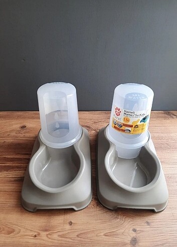 KEDİ KÖPEK MAMA SU KABI HAZNELİ 2Lİ - Görsel 2
